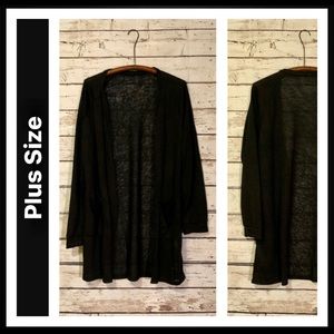 Plus Size Open Front Cardigan Sweater